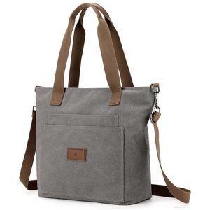 Canvas Tote Bag A4 Handbag With Zier Shoulder Bag Shoing >:)